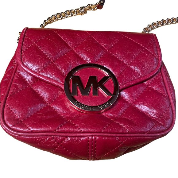 Michael Kors Red Quilted Crossbody - Picture 2 of 7